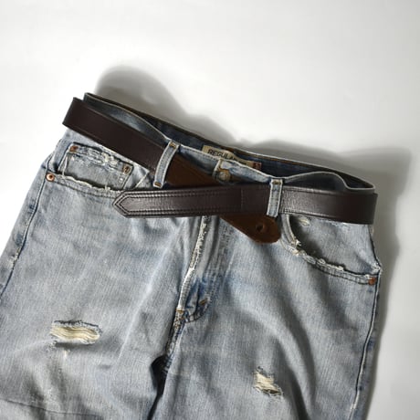USED "DULUTH TRADING" VELCRO LEATHER BALT