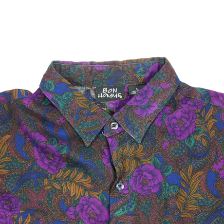 USED "FLOWER PATTERN" RAYON SHIRT