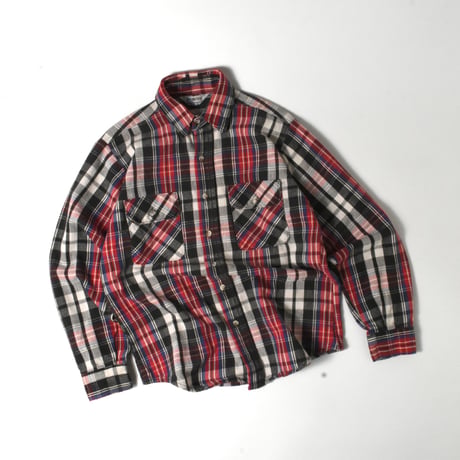 USED 70-80’S "FIVE BROTHERS" HEAVY NEL CHECK SHIRT