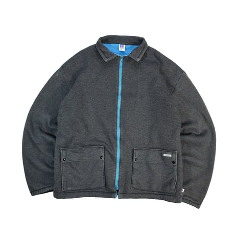 USED 'RUSSELL ATHLETIC" THERMAL LINER ZIPUP SWEAT