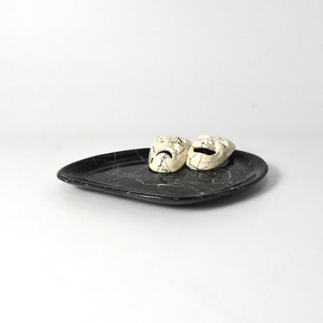 VINTAGE 50'S "TWO FACE" CERAMIC TRAY