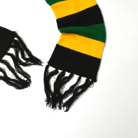 USED JAMAICAN COLOR FRINGE SCARF