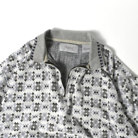 USED "STRATUS" HALF ZIP L/S POLO SHIRT