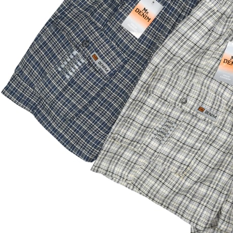 "MR.DENIM" EASY CHECK CARGO SHORTS
