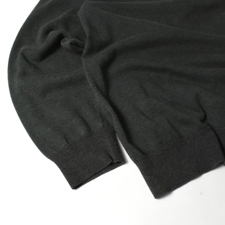 USED "BRITISH KHAKI" COTTON BOADER KNIT