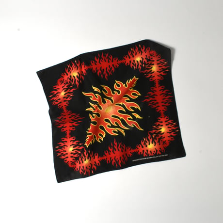 USED UNKNOWN FIRE PATTERN BANDANA