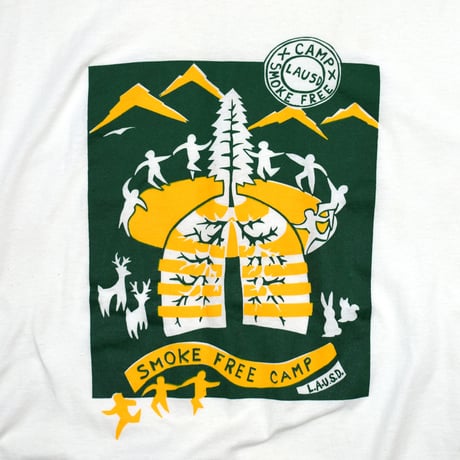 USED "SMOKE FREE CAMP" T-shirt