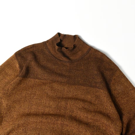 USED "DONNA KARAN SIGNATURE" MOCKNECK SILK / WOOL KNIT