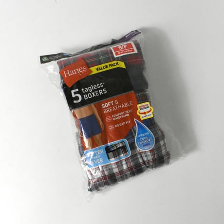 “HANE’S 5P TAGLESS BOXER”
