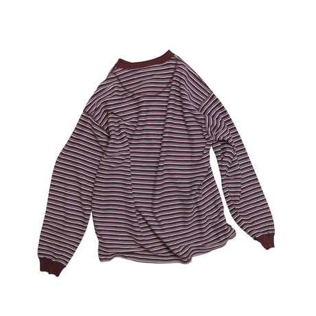 USED "90'S LEE" HENLEY NECK STRIPED SHIRT