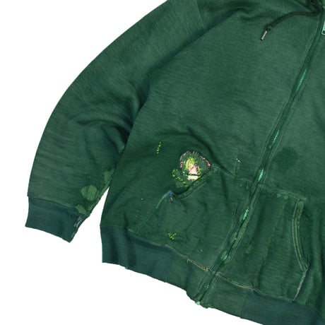 USED UNKNOWN ZIP UP HOODIE