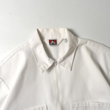USED 90'S "BEN DAVIS" HALFZIP S/S SHIRT