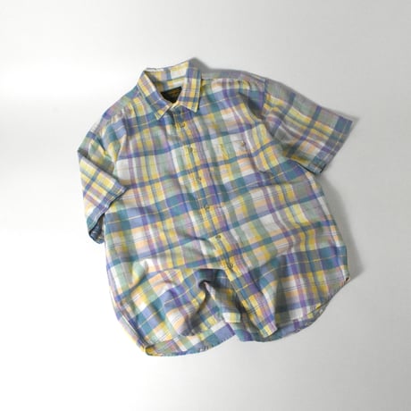 USED 90’S "EDDIE BAUER" PLAID S/S SHIRT