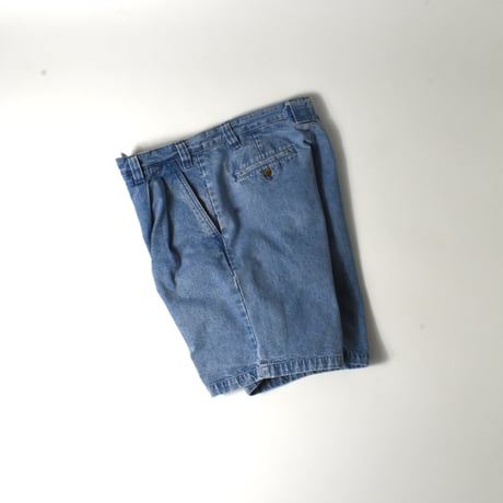 USED 90'S "ST.JOHN'S BAY" DENIM TUCK SHORTS