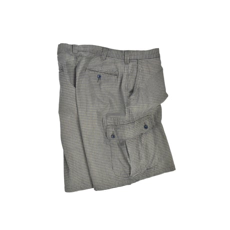 USED "ANCHOR BLUE" PLAID CARGO PANTS