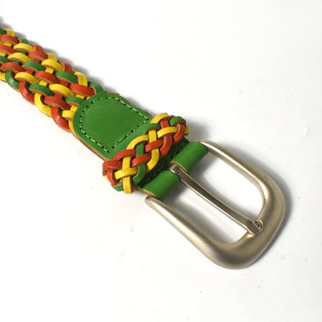 NOS UNKNOWN RASTA LEATHER BELT