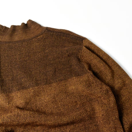 USED "DONNA KARAN SIGNATURE" MOCKNECK SILK / WOOL KNIT