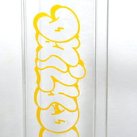 DDQS "BUBBLE LETTER" ACRYLIC INCENSE BURNER "DDQS YELLOW"
