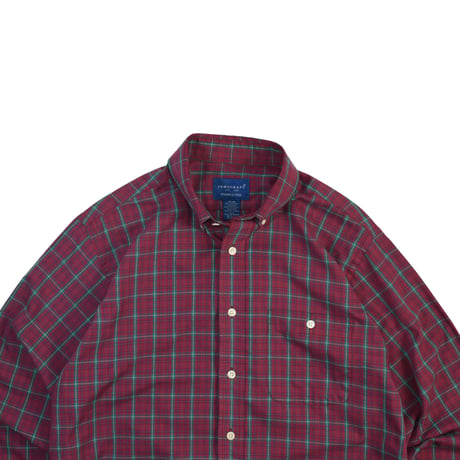 USED 90'S "TOWNCRAFT" PLAID B.D SHIRT