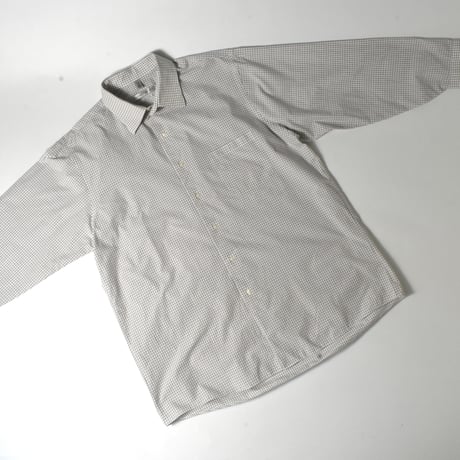 USED 90-00'S "GEOFFREY BEENE" PLAID L/S SHIRT