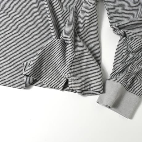 USED "GAP" HENRRY NECK BOADER L/S T-shirt
