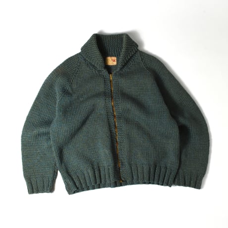 VINTAGE HANDMADE ZIP UP HAVY KNIT