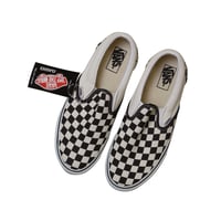 DEADSTOCK LATE 90'S VANS "CLASSIC SLIP-ON" CHECKER BORAD / WHITE