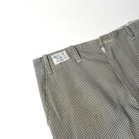 USED "BEST" HOUDSTOOTH PATTERN WORK PANTS