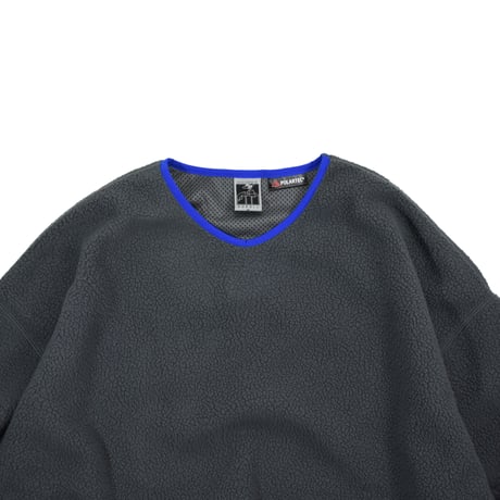 NOROLL "FLEECE V NECK SWEATER"