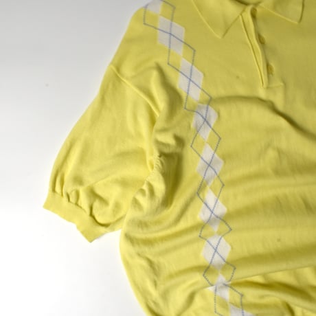 USED "UNUTED COLORS OF BENETTON" COTTON KNIT S/S POLO SHIRT