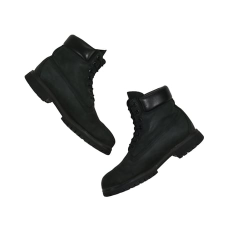 USED "TIMBERLAND" BLACK NUBUCK BOOTS