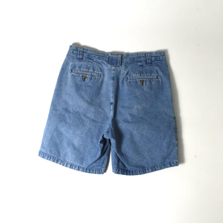 USED 90'S "ST.JOHN'S BAY" DENIM TUCK SHORTS