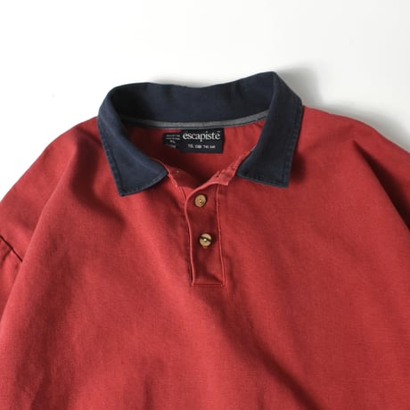 USED 90'S "ESCAPISTE" DUCK POLO SHIRT