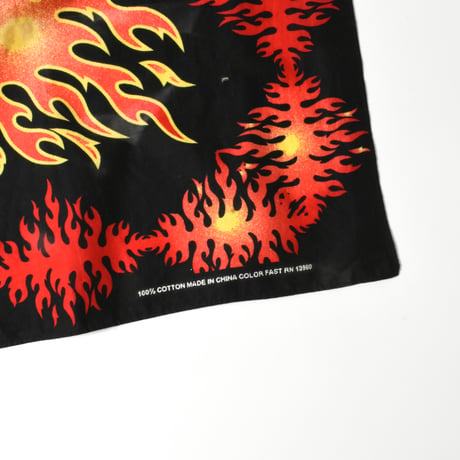 USED UNKNOWN FIRE PATTERN BANDANA
