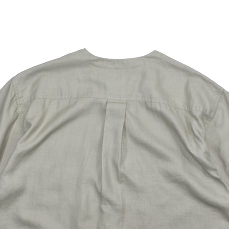 NOS "GOOUCH" NO-COLLAR LINEN SHIRT