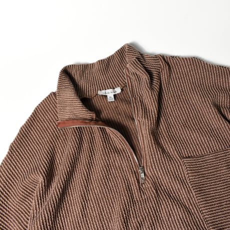 USED "WHITE BIRCH" HALFZIP RIB KNIT
