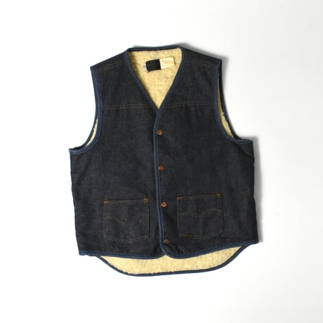 USED 70-80'S "ROEBUCKS / SEARS" BOA LINER DENIM VEST