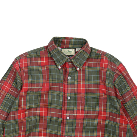 USED 90'S "L.L.BEAN" PLAID B.D. SHIRT