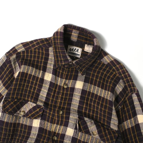 USED "G.A.R.B." PLAID WAFFLE L/S SHIRT