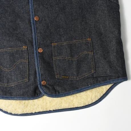 USED 70-80'S "ROEBUCKS / SEARS" BOA LINER DENIM VEST