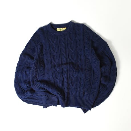 USED 90'S "ST JOHN'S BAY" RAMIE COTTON CABLE KNIT