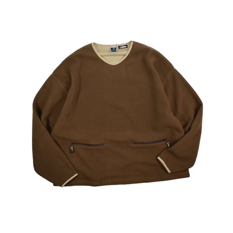 NOROLL "FLEECE V NECK SWEATER"