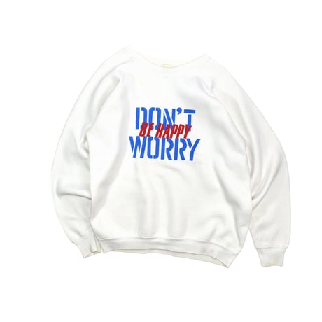 USED 80'S "DON'T WORRY BE HAPPY" SWEAT
