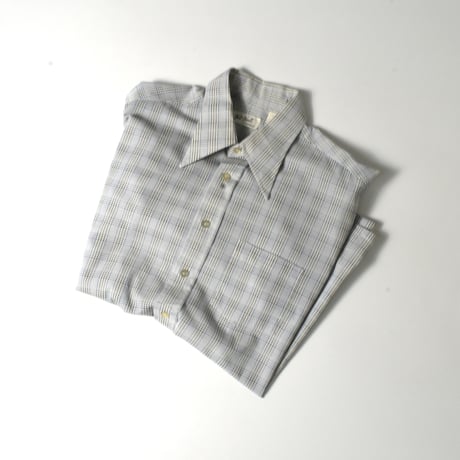 USED 70’S "THAT KNIT by PABLO" PLAID L/S SHIRT