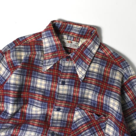 USED 70’S "FRUIT OF THE LOOM" FLANNEL CHECK SHIRT