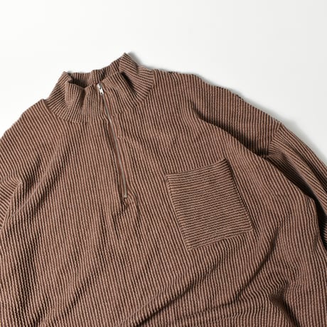 USED "WHITE BIRCH" HALFZIP RIB KNIT