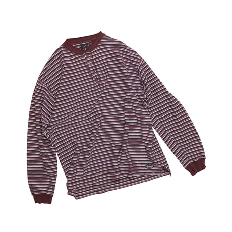 USED "90'S LEE" HENLEY NECK STRIPED SHIRT
