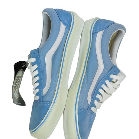 LATE 90'S DEAD STOCK VANS "OLD SKOOL" LIGHT BLUE / WHITE