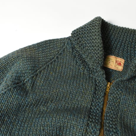VINTAGE HANDMADE ZIP UP HAVY KNIT
