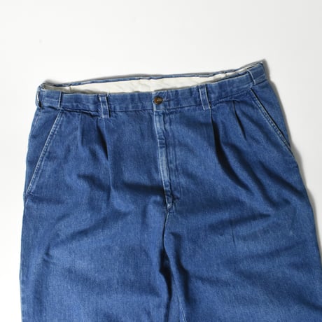 USED "HAGGER" 2-TUCK DENIM TROUSERS